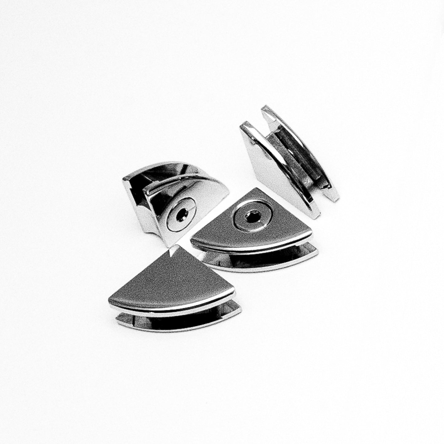 Original USM Haller Chromehalter für Glastablar